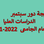 Read more about the article نتيجة الماجستير (دور سبتمبر2022)